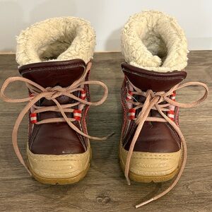 Olang Toddler Brown Faux-Sherpa Lined Winter Boots size 5